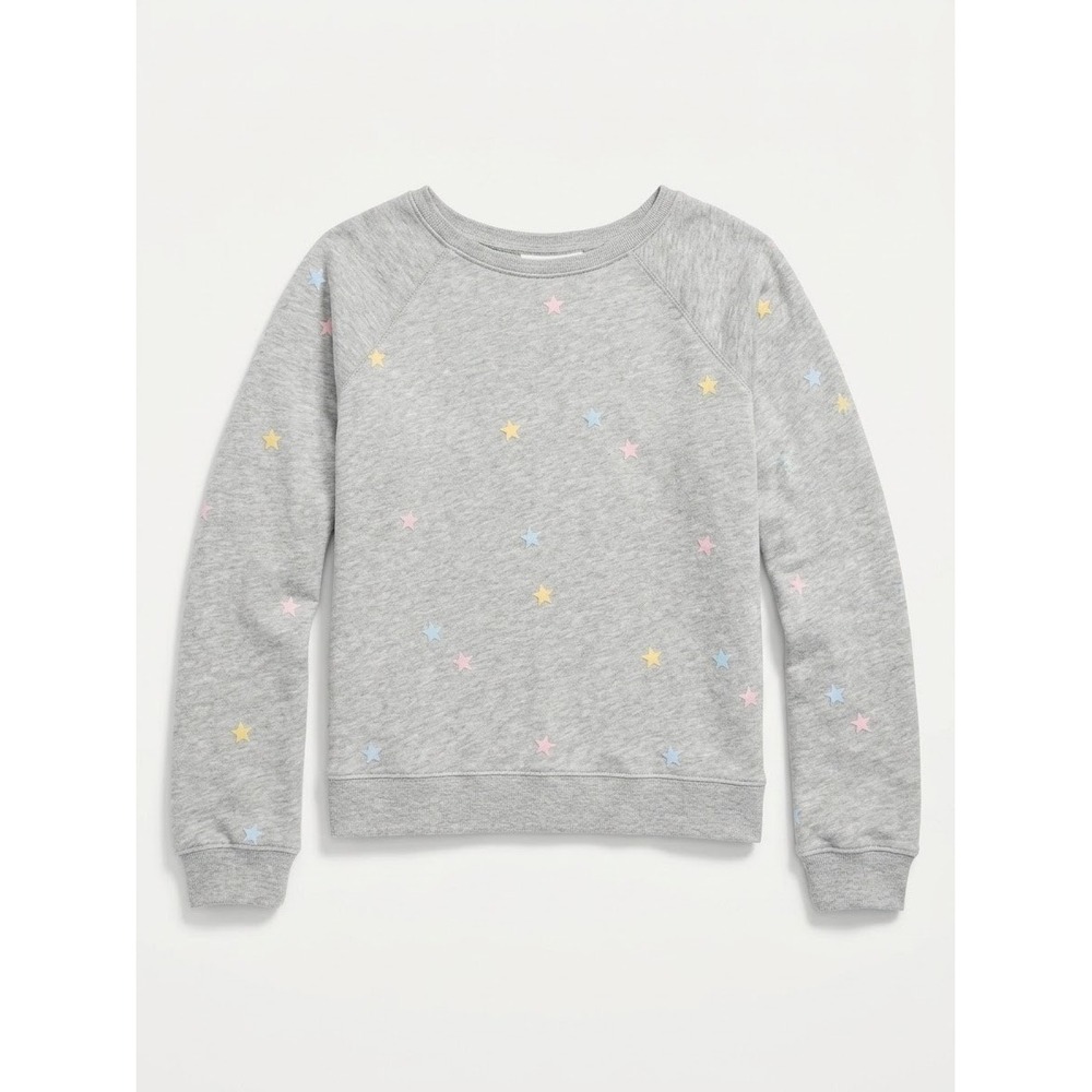 Wildfox Kids Sweatshirt Kids L Gray Excellent Pastel Star Print Raglan Pullover